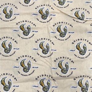Camelot Fabrics Harry Potter Quidditch Snitch Fabric 33"x44" Wizarding World